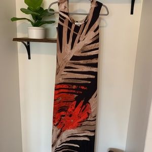 Tropical Maxi Dress w/ Slit